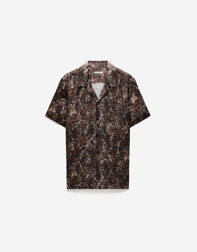 Calibre - Relaxed Camp Collar Shirt Chocolate