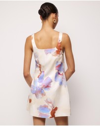 AERE - Allegra Structured Satin Mini Dress