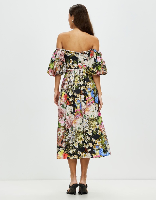 Honey and Beau - Romantic Flower Strapless Maxi Dress