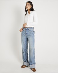 Subtitled - Demi Fold Hem Denim Jeans