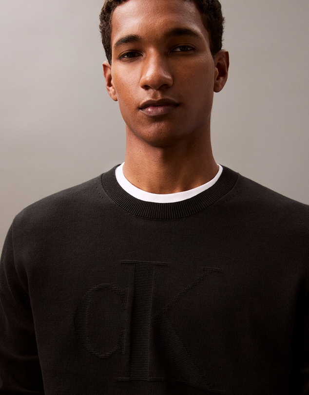 Calvin Klein Jeans - Smooth Cotton Monogram Logo Jumper