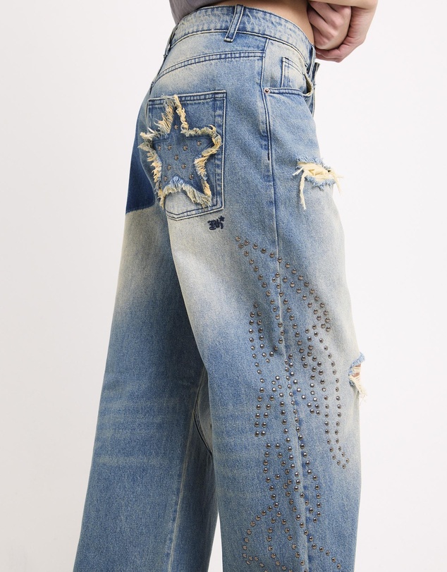 Neon Hart - Jumbo Tribal Denim Jeans