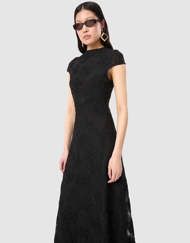 ROTATE - Flower Mesh Maxi Dress