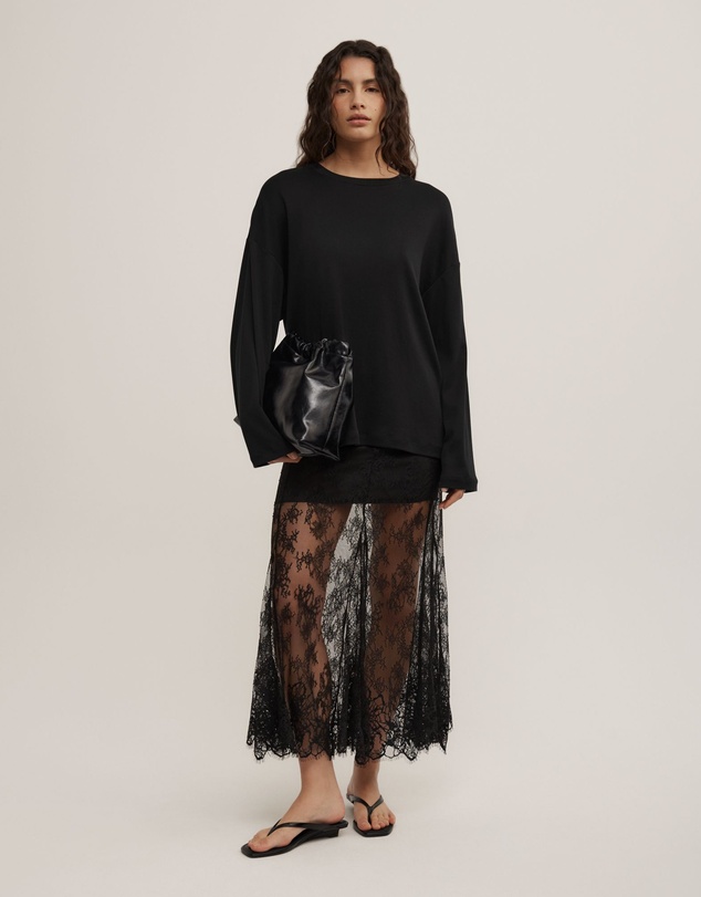 Witchery - Lace Panel Maxi Skirt