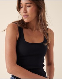 Ceres Life - Zaeli Contour Rib Square Neck Tank