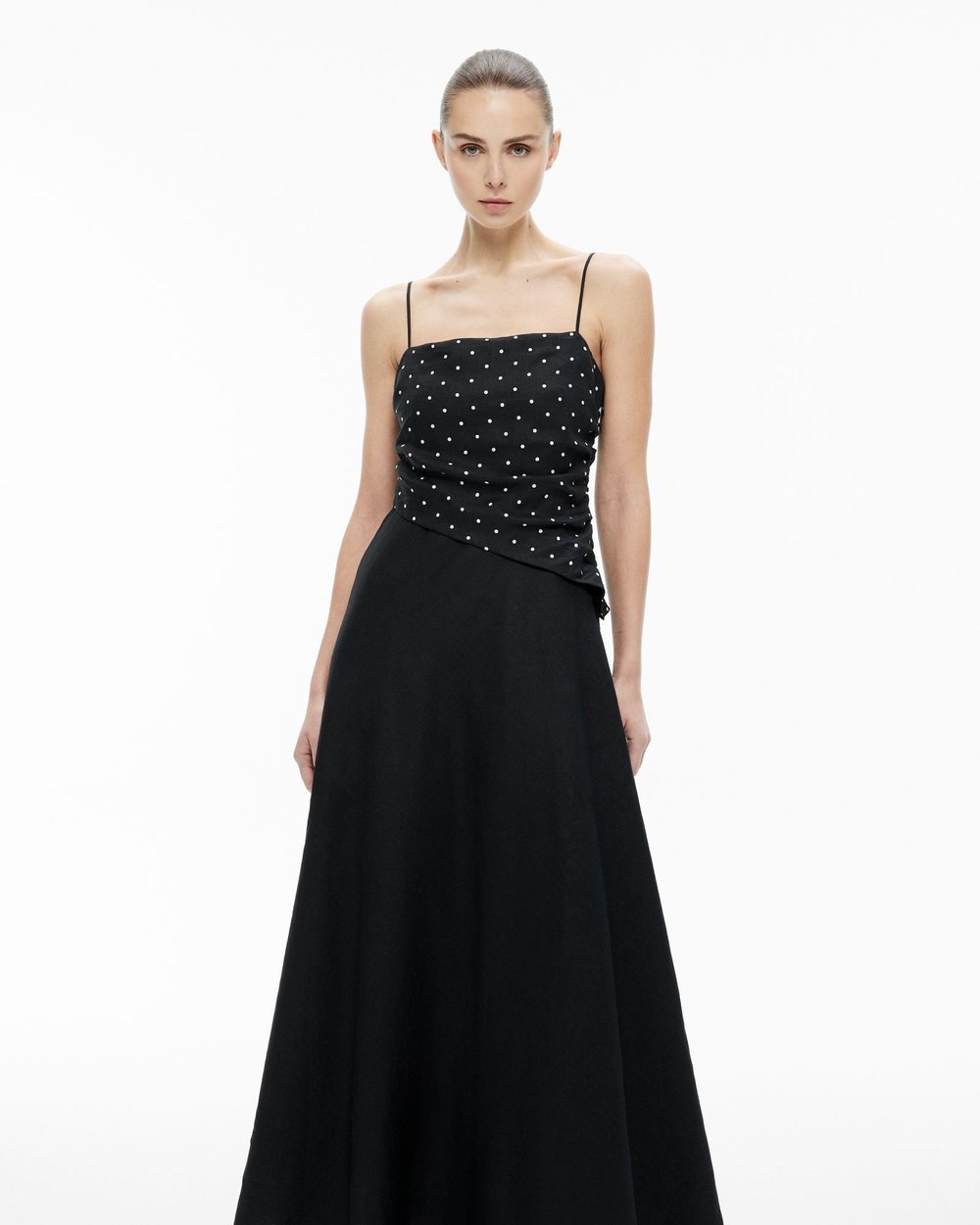 chinese dress ladies BEVERLY BITTER CHOC SPOT MIDI DRESS  DISSH