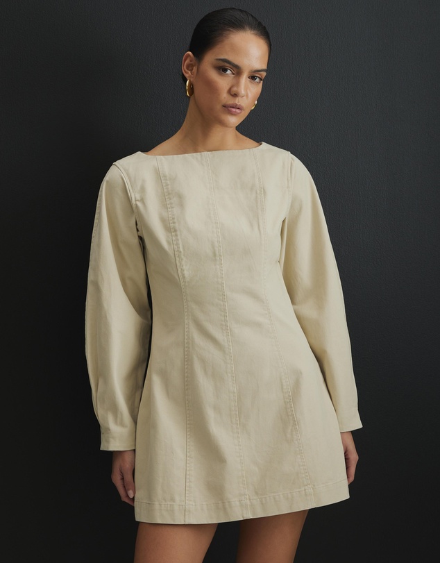 AERE - Silas Cotton Twill Mini Dress