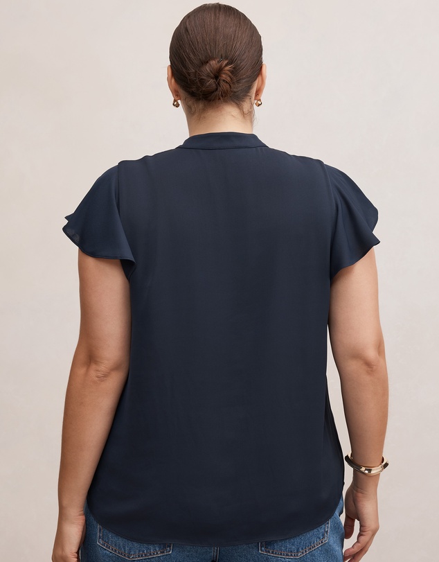 Forever New Curve - Jennie Curve Flutter Sleeves Blouse