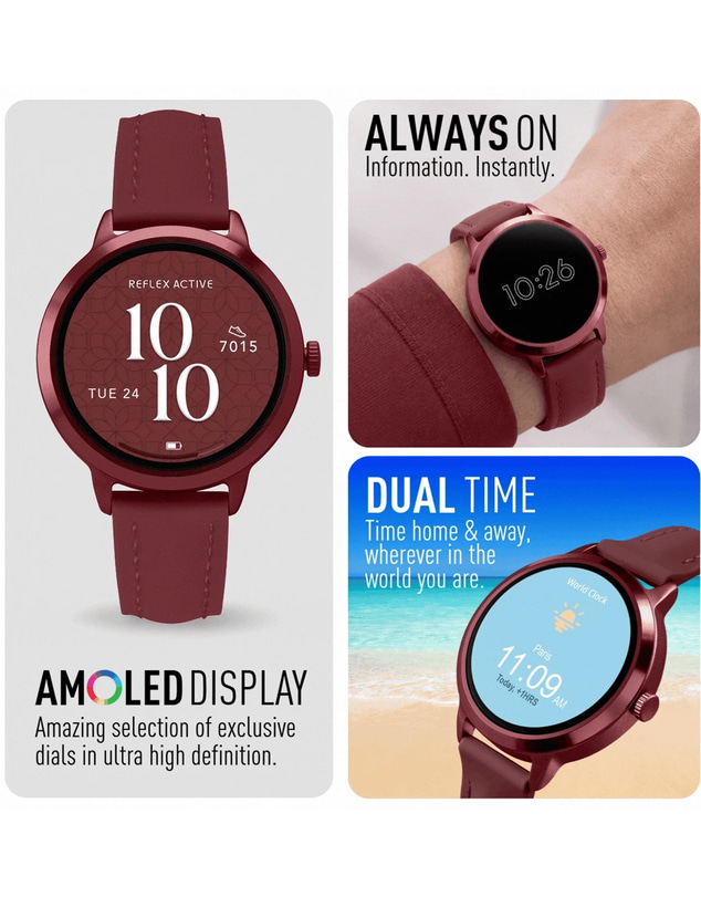 Reflex Active - Spectra 300R Burgundy Smart Watch