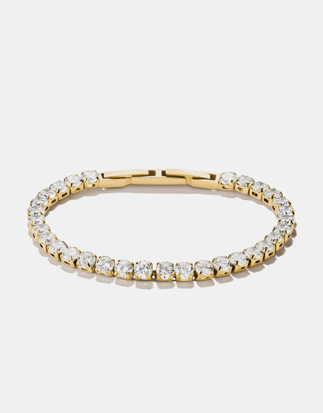 THOMAS SABO - Gold-Tone Stainless Steel Tennis Bracelet with White Zirconia
