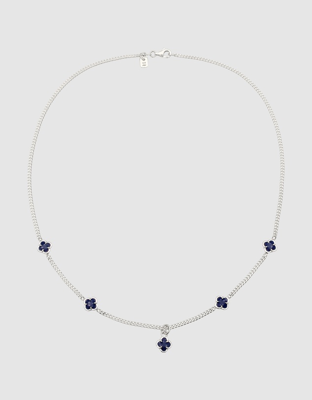 Kuzzoi - ICONIC EXCLUSIVE - Cloverleaf Curb Chain Necklace in 925 Silver