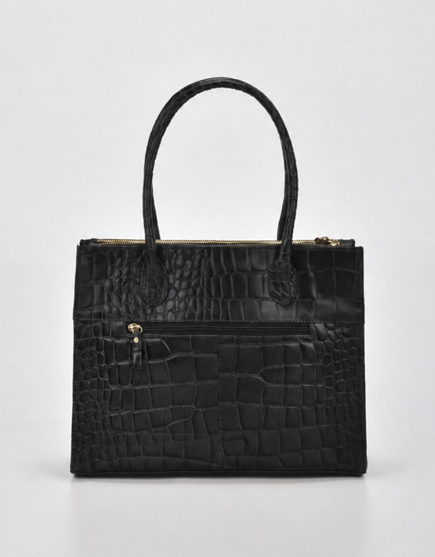 Cobb & Co - Waverley Croc Leather Dual Section Business Tote