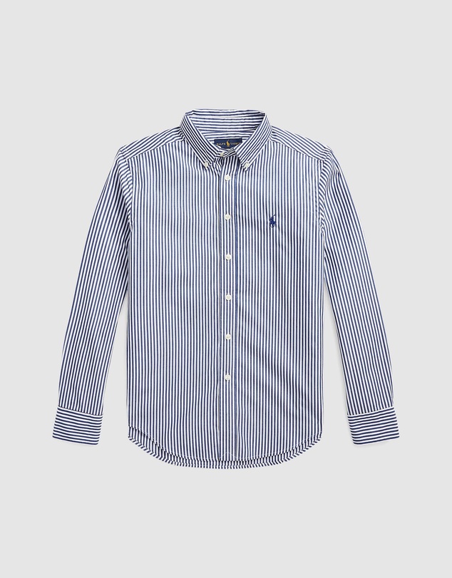 Polo Ralph Lauren - Striped Cotton Poplin Shirt - Teens - ICONIC EXCLUSIVE
