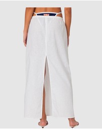 EDIKTED - Rayla Linen Look Maxi Skirt