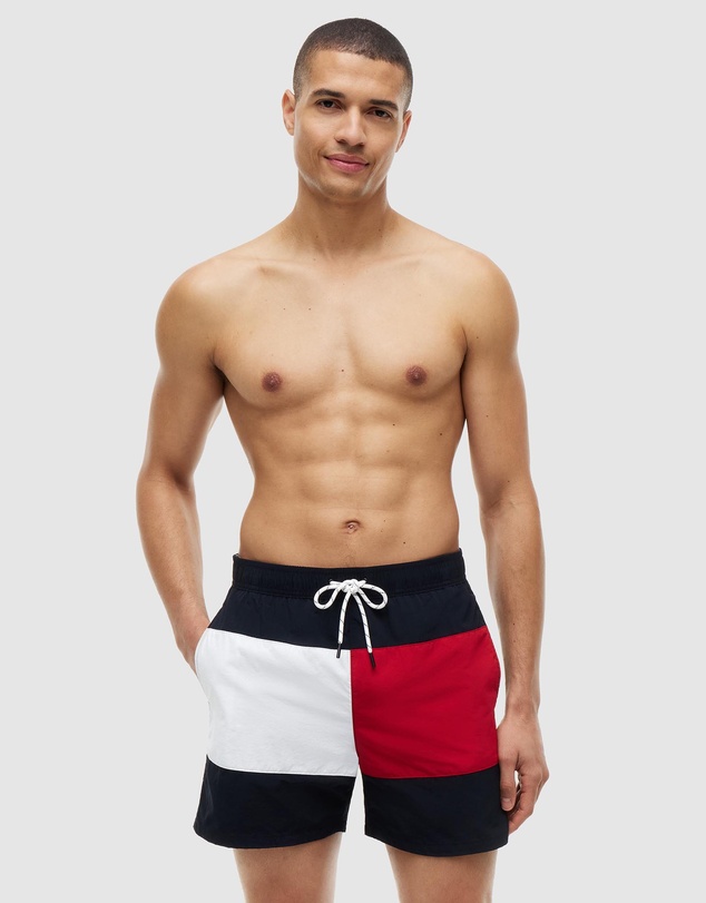 Tommy Hilfiger - Classic Colour-Blocked Mid Length Swim Shorts