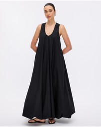 Minima Esenciales - Luna Cotton Bubble Hem Maxi Dress