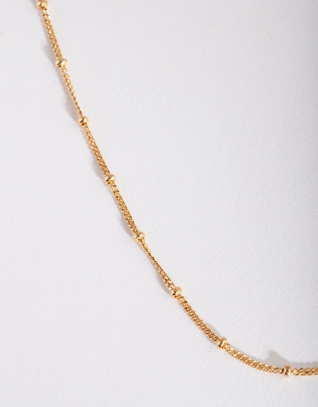 Lovisa - Gold Plated Sterling Silver Bead Chain Necklace
