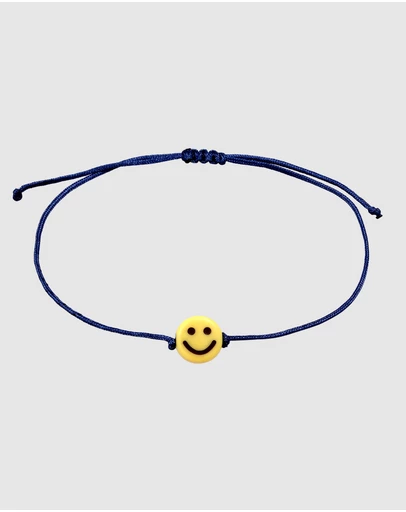 Kuzzoi - ICONIC EXCLUSIVE - Nylon Bracelet with Smiling Face Bead