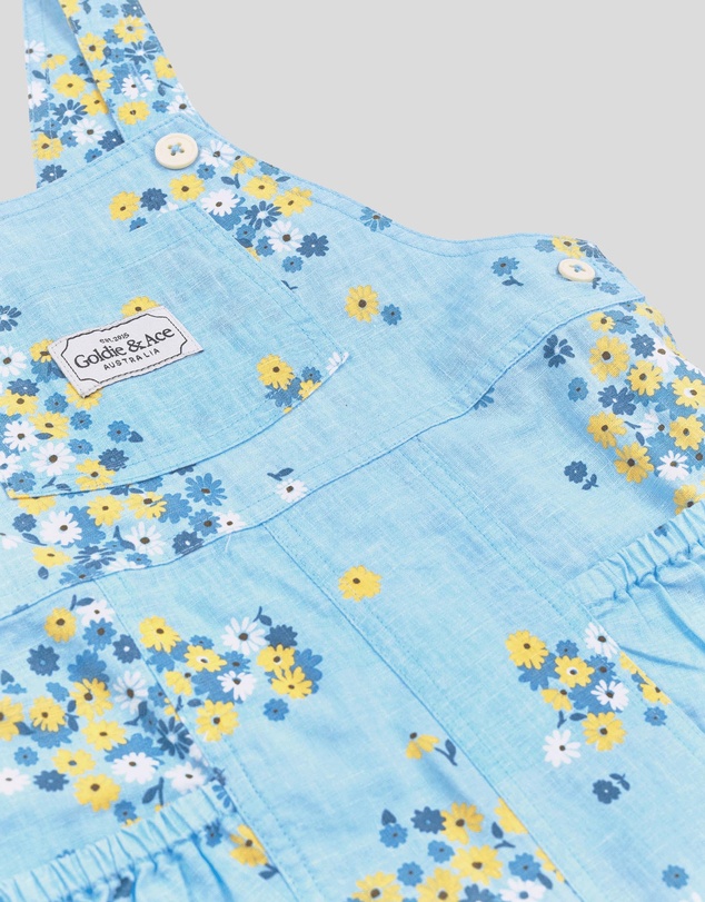 Goldie + Ace - Floral Nikki Pocket Shortall - Babies-Kids