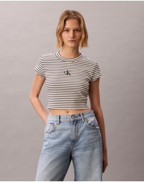 Calvin Klein Jeans - Slim Ribbed Stripe T-Shirt
