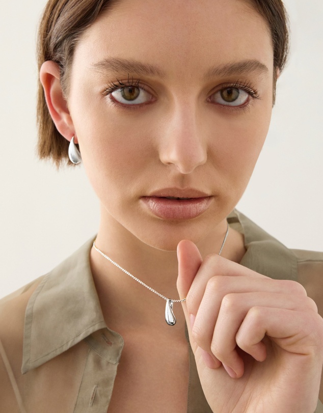 Najo - Eau Silver Necklace (45cm+ext)