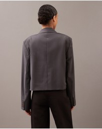 Calvin Klein - Wool Blend Cropped Blazer