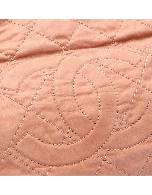 Pre-Loved by Azura Reborn - Pre-Loved Large CC Quilted Suede Sea Hit Tote