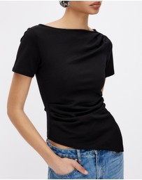 Minima Esenciales - Eliana Draped T-Shirt