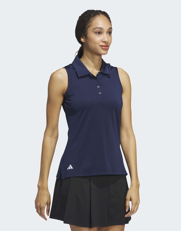 adidas Performance - Ultimate365 Solid Sleeveless Polo Shirt Womens