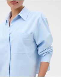 Oroton - Oxford Cropped Shirt