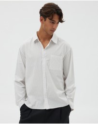AERE - Echo Stripe Boxy Shirt