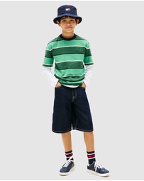 Tommy Hilfiger - Boys Rugby Stripe Peached Jersey T-Shirt - Teens