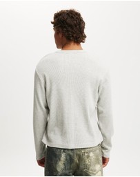 Cotton On - Cropped Fit Textured Long Sleeve