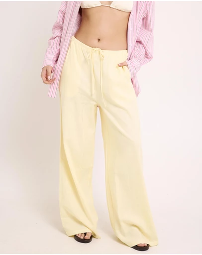 Subtitled - Hideaway Linen Wide Leg Pants