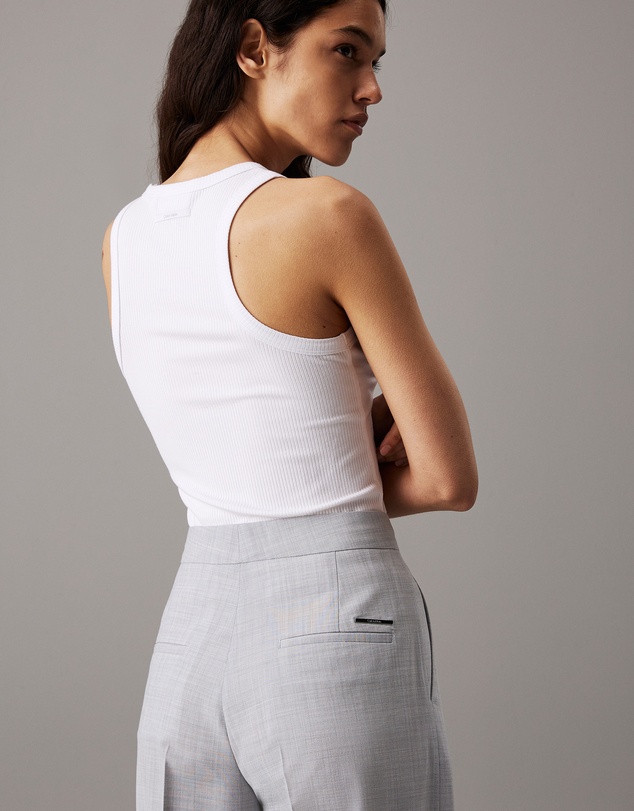 Calvin Klein - Wool Blend Straight Leg Pants