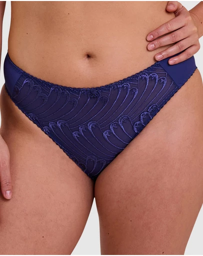 Sans Complexe - Narcisse Plus Size Classic Brief with Embroidery