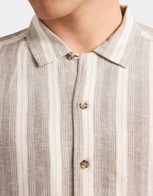 RVCA - Mens Beat Stripe Short Sleeve Shirt