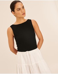 AERE - Cotton Boat Neck Tank