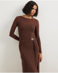 Atmos&Here - Dani Long Sleeve Mesh Midi Dress