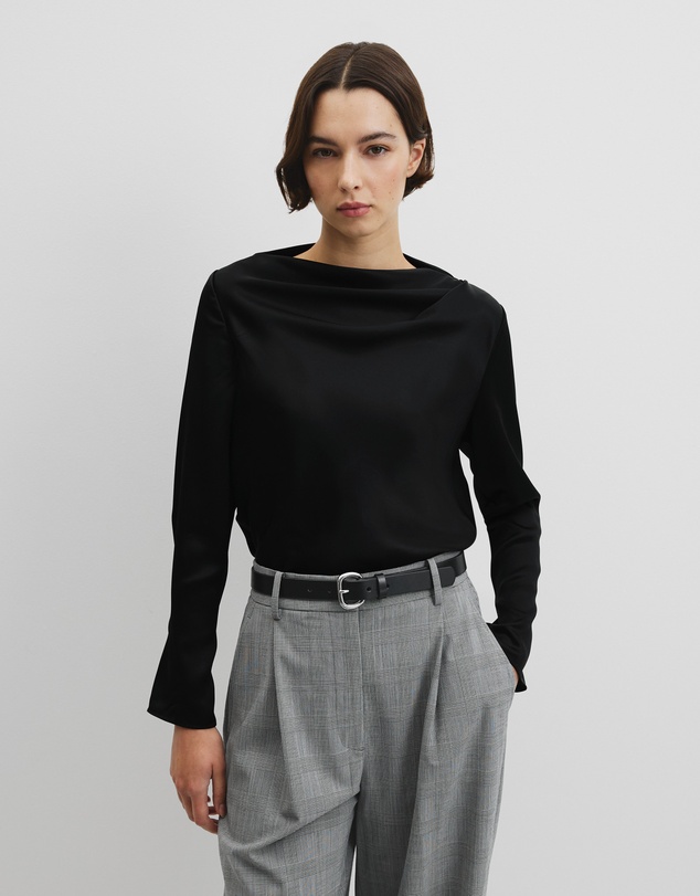 Country Road - Draped Long Sleeve Shirt