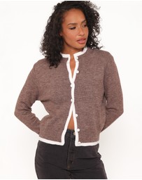 Petal & Pup - Greta Knit Cardigan - Brown