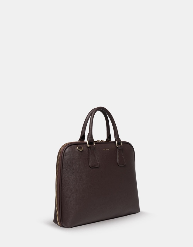 SABEN - Parker Leather Briefcase Cacao