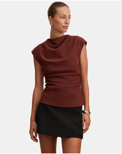 Forever New - Leenah Grown On Neck Crepe Top