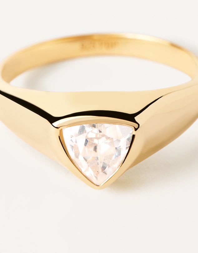 PDPAOLA - Triangle Shimmer Stamp Ring
