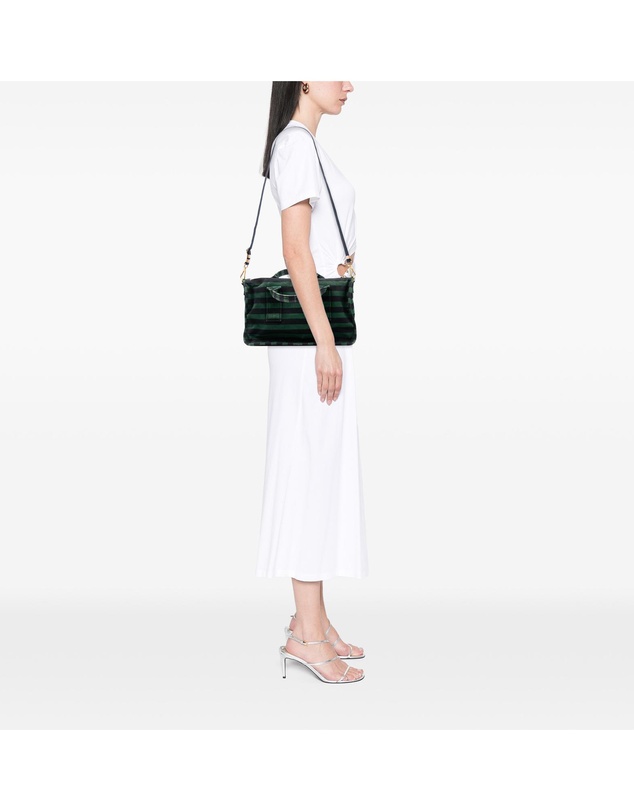 Pre-Loved by Azura Reborn - Pre-Loved Canvas Canapa Righe Striped Satchel