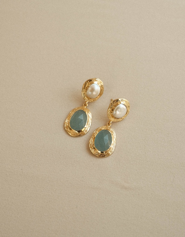 Bianc - Meadow Earrings Milky Aquamarine
