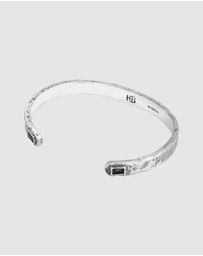 Haze & Glory - ICONIC EXCLUSIVE - Bracelet Men Emerald Heritage Bangle 925 Sterling Silver