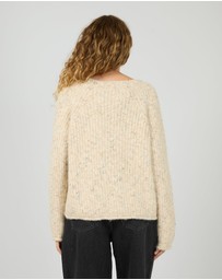 All About Eve - Devon V Neck Jumper Vanilla