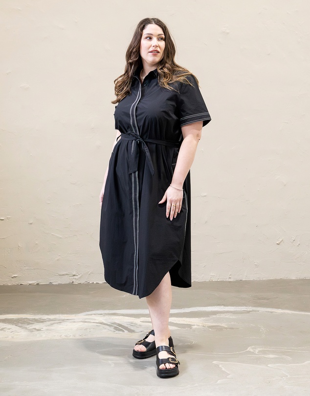 Love Your Wardrobe - Alyssa Contrast Stitch Dress