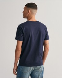 Gant - Slim Fit Shield V-Neck T-Shirt